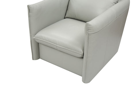 Divani Casa Tamworth Modern Grey Leather Swivel Chair Model VGCAN912-7376