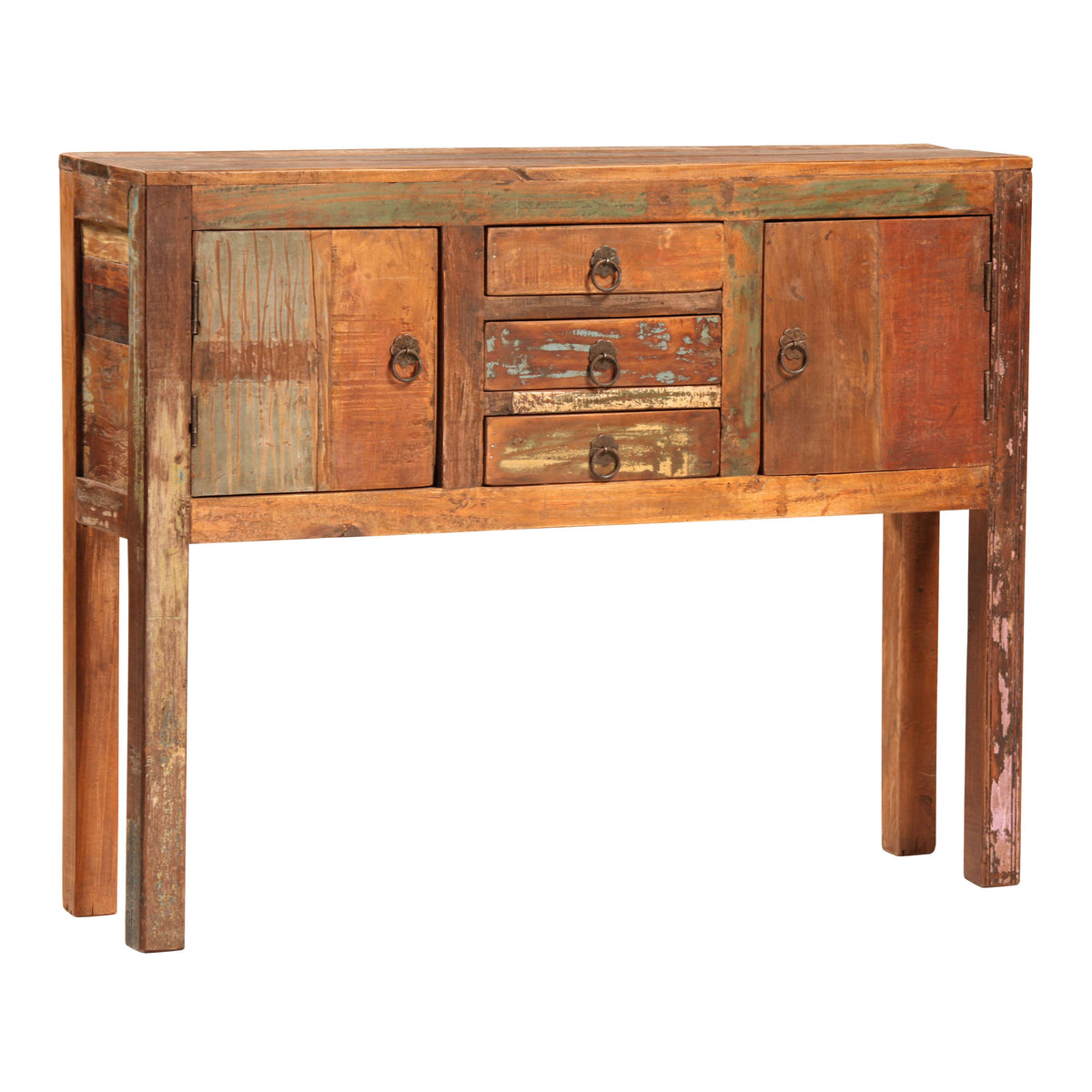 Nantucket Antique Wood Sealed Finish Console Table