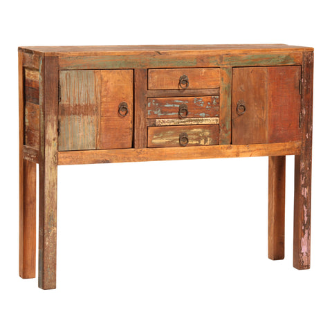 Nantucket Antique Wood Sealed Finish Console Table
