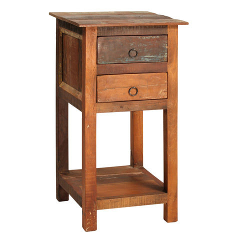 Nantucket Antique Wood Sealed Finish Lamp Table