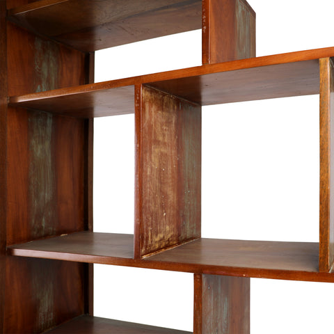 Bernardi Medium Brown Antique Wood Finish Bookcase