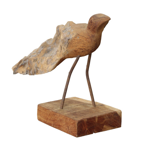 Kamdyn Natural Sealed Finish Bird Sculpture