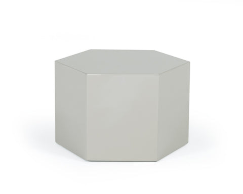 Modrest Newmont Small Light Grey High Gloss End Table Model VGBBMND-CT23-LTGRY-ET