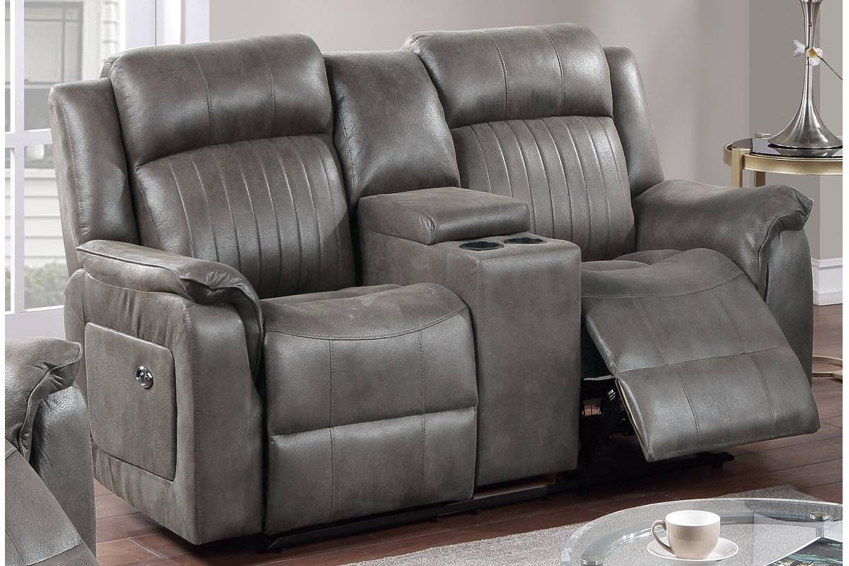 3 Piece Manual Motion Set-Loveseat Model F8745 By Poundex Furniture