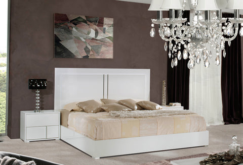 Full Size Modrest Nicla Italian Modern White Bed Model VGACNICLA-BED-FULL