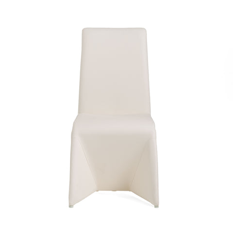 Nisse Contemporary White Leatherette Dining Chair (Set of 2) By VIG Furniture