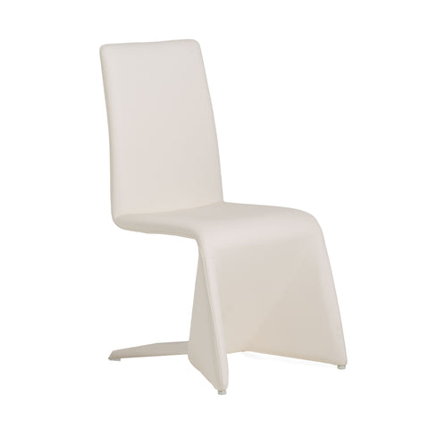 Nisse Contemporary White Leatherette Dining Chair (Set of 2) By VIG Furniture