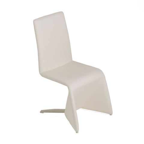 Nisse Contemporary White Leatherette Dining Chair (Set of 2) By VIG Furniture