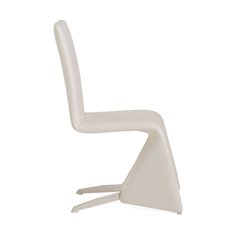 Nisse Contemporary White Leatherette Dining Chair (Set of 2) By VIG Furniture