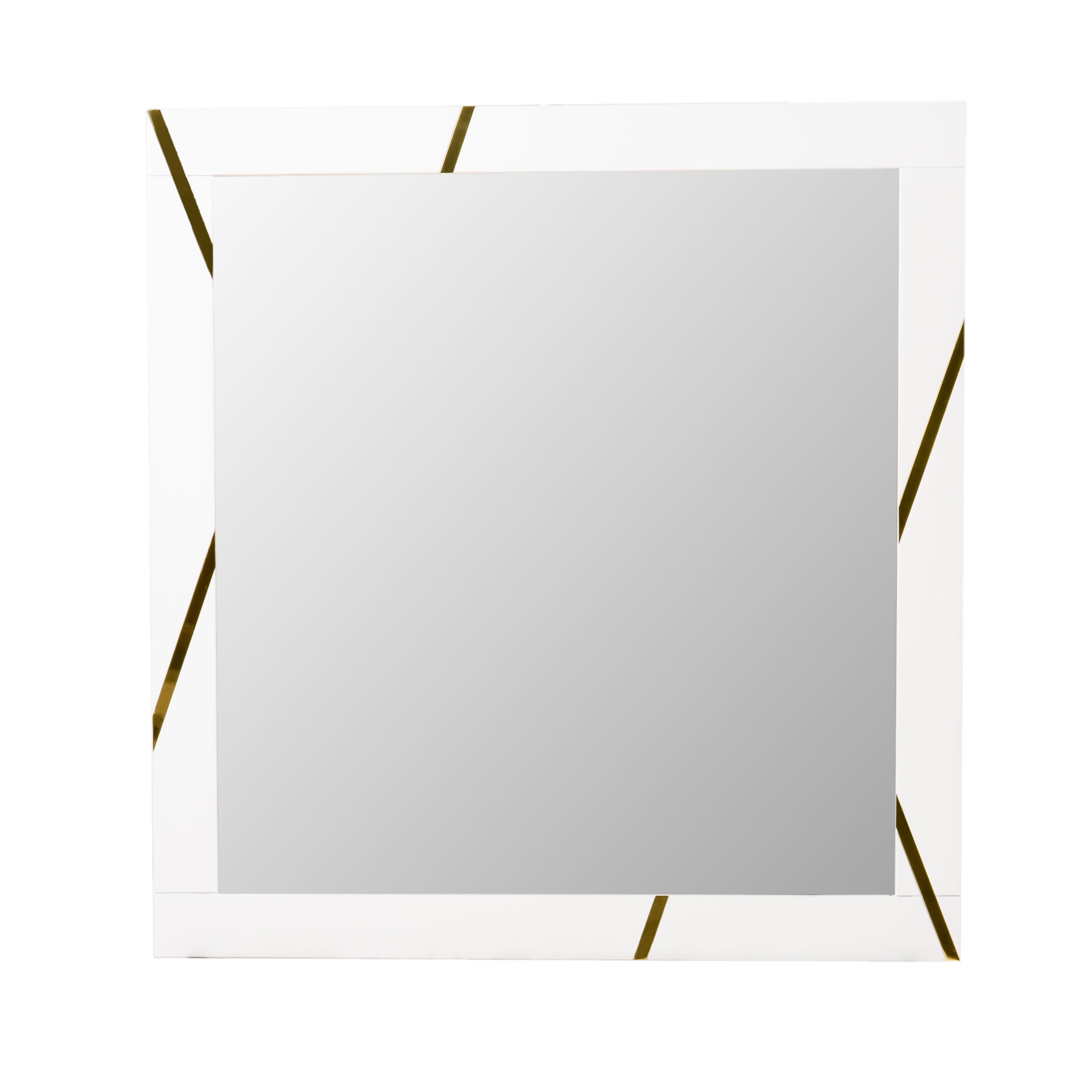 Modrest Nixa Modern White & Gold Mirror Model VGVCJ1909-MIR