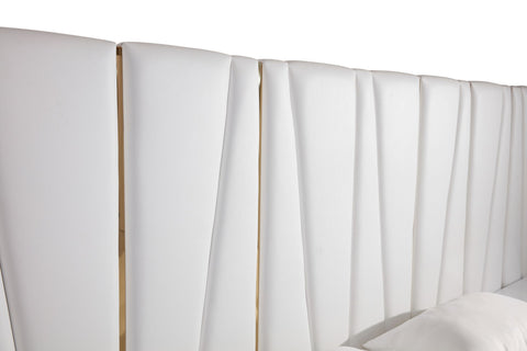 Modrest Nixa Modern White & Gold Bedroom Set Model VGVC-BD1909-SET-WHT