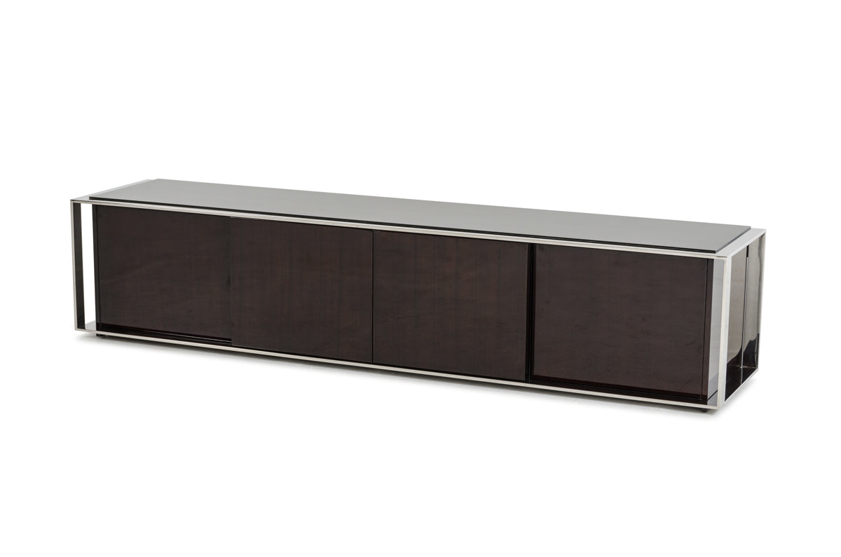 Noble Modern Ebony Lacquer Tv Entertainment Center Model VGHB131F