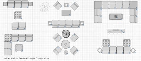 Divani Casa Nolden Modern Grey Fabric Modular Sectional Sofa Model VGKNK8542-GREY