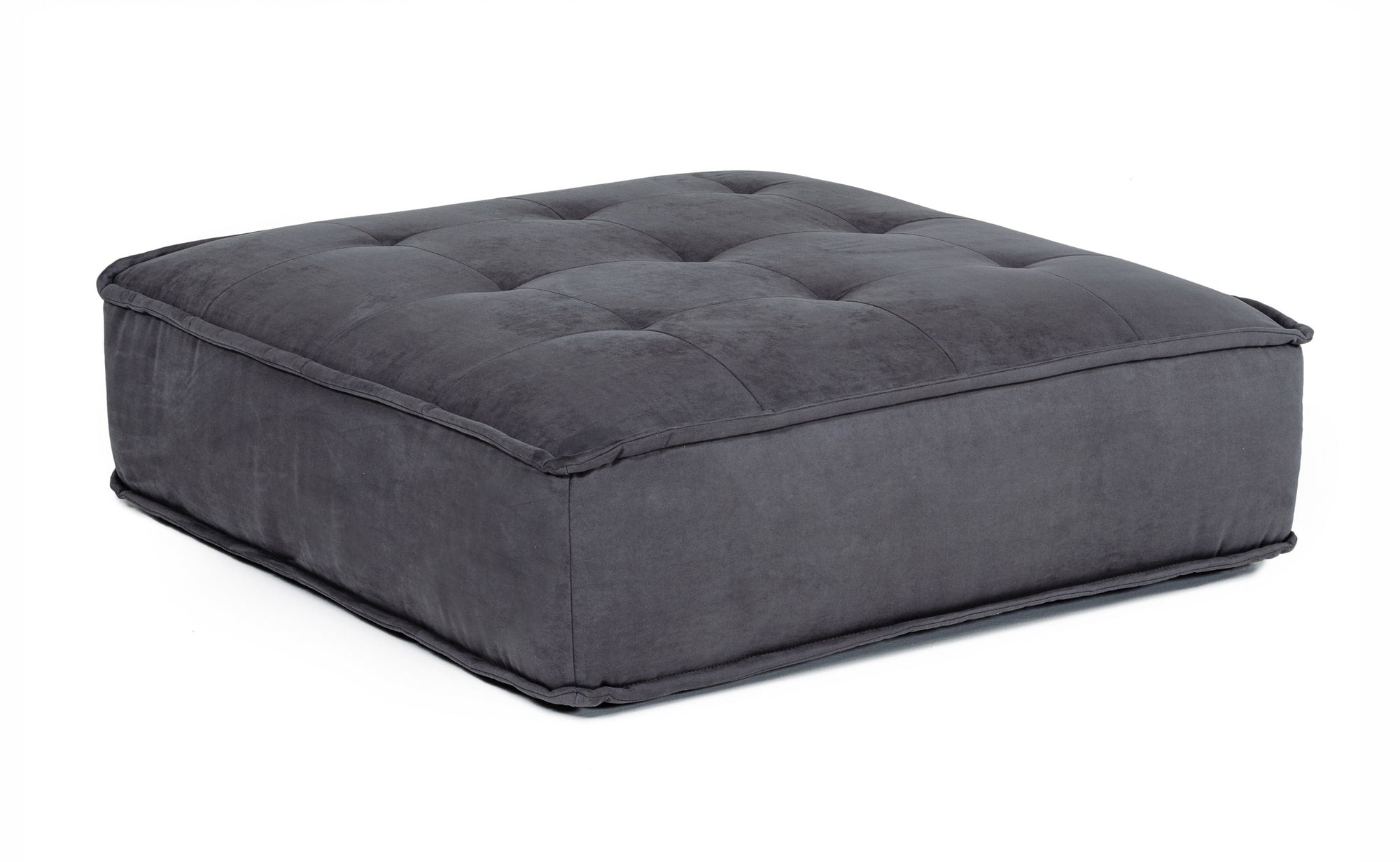 Divani Casa Nolden Waterproof Dark Grey Fabric Ottoman Model VGKNK8542-DK-GRY-OTT