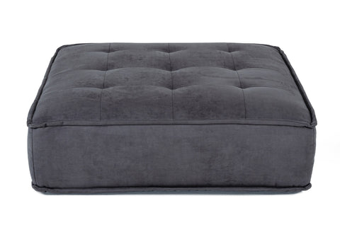 Divani Casa Nolden Waterproof Dark Grey Fabric Ottoman Model VGKNK8542-DK-GRY-OTT
