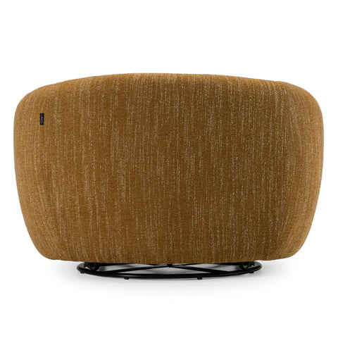 Divani Casa Norris Modern Mustard Fabric Swivel Accent Chair Model VGKK-KF.2823-CHR-MUS