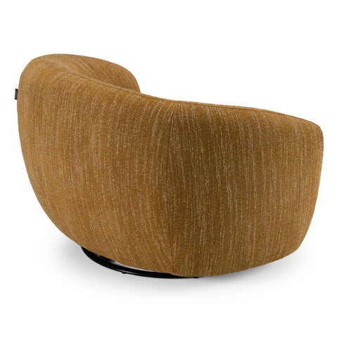 Divani Casa Norris Modern Mustard Fabric Swivel Accent Chair Model VGKK-KF.2823-CHR-MUS