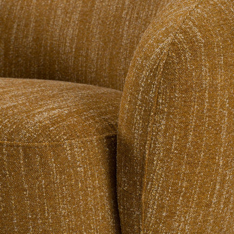 Divani Casa Norris Modern Mustard Fabric Swivel Accent Chair Model VGKK-KF.2823-CHR-MUS