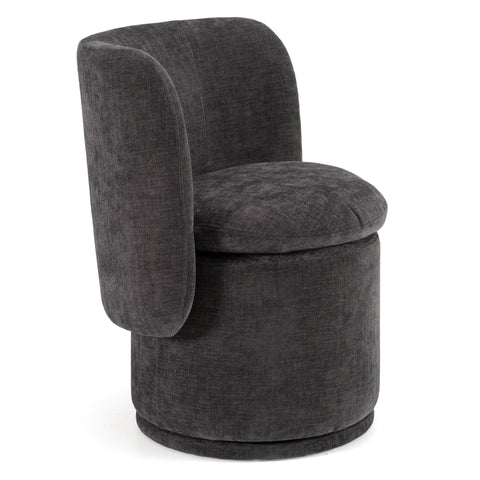 Divani Casa Norris Modern Dark Grey Fabric Swivel Dining Chair Model VGKK-KF.Y2138-DGRY