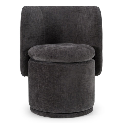 Divani Casa Norris Modern Dark Grey Fabric Swivel Dining Chair Model VGKK-KF.Y2138-DGRY
