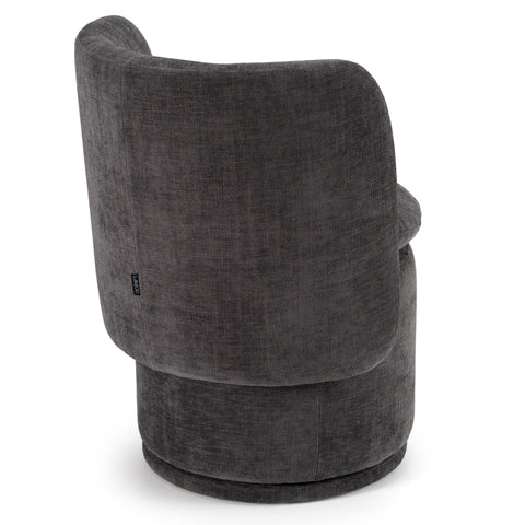 Divani Casa Norris Modern Dark Grey Fabric Swivel Dining Chair Model VGKK-KF.Y2138-DGRY