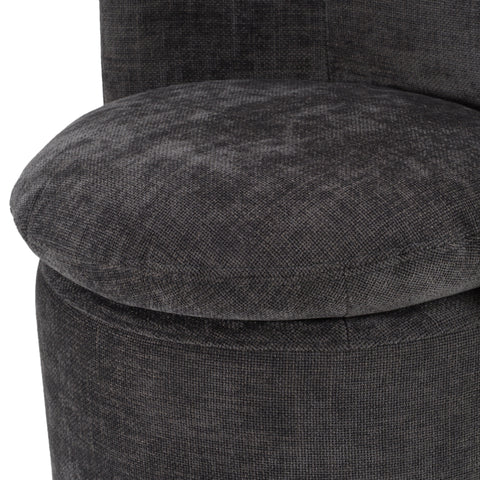 Divani Casa Norris Modern Dark Grey Fabric Swivel Dining Chair Model VGKK-KF.Y2138-DGRY