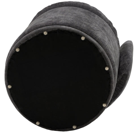 Divani Casa Norris Modern Dark Grey Fabric Swivel Dining Chair Model VGKK-KF.Y2138-DGRY