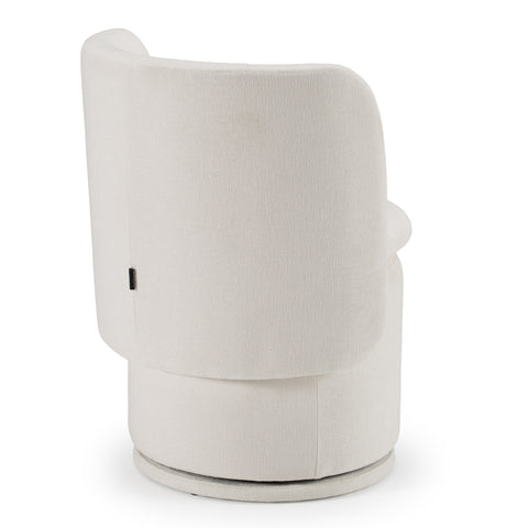 Divani Casa Norris Modern Ivory Fabric Swivel Dining Chair Model VGKK-KF.Y2138-IVY