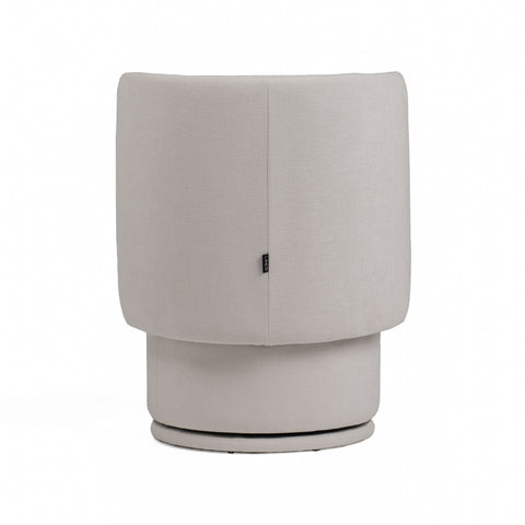 Divani Casa Norris - Modern Ivory Fabric Swivel Dining Chair