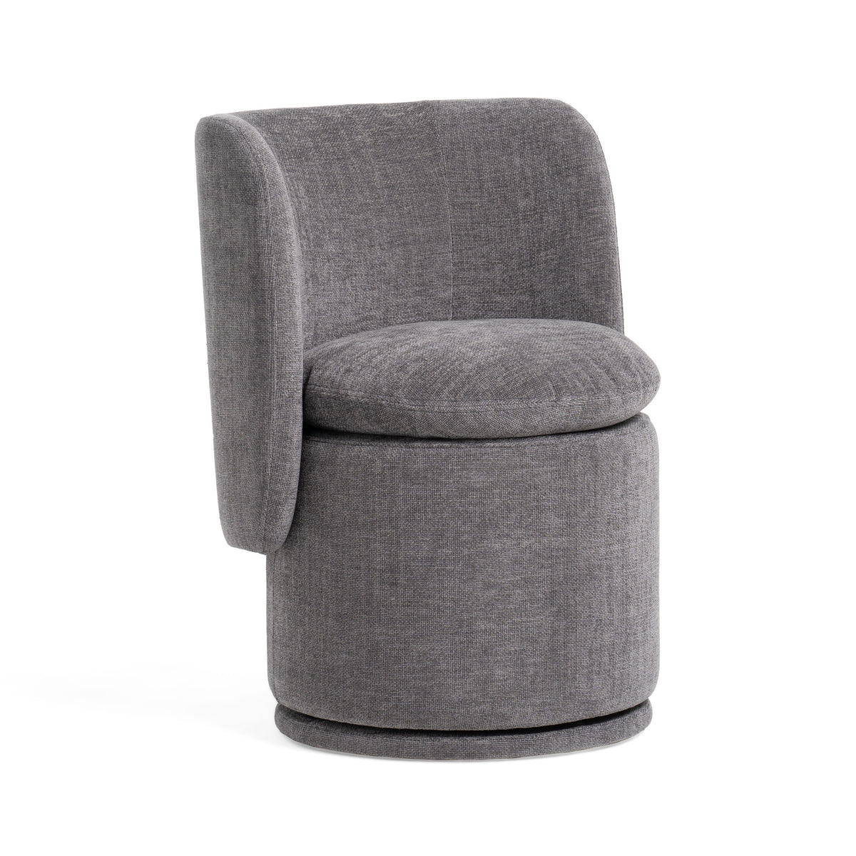 Divani Casa Norris Modern Dark Grey Fabric Swivel Dining Chair Model VGKK-KF.Y2138-DGRY