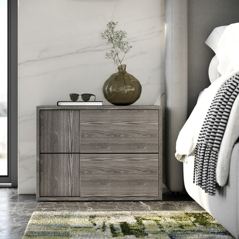 Nova Domus Asus Italian Modern Elm Grey Nightstand Model VGACASUS-NS-GRY-3