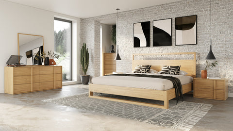 Nova Domus Berlin Modern Natural Oak Bed Model VGMA-BR-92-BED-NAT