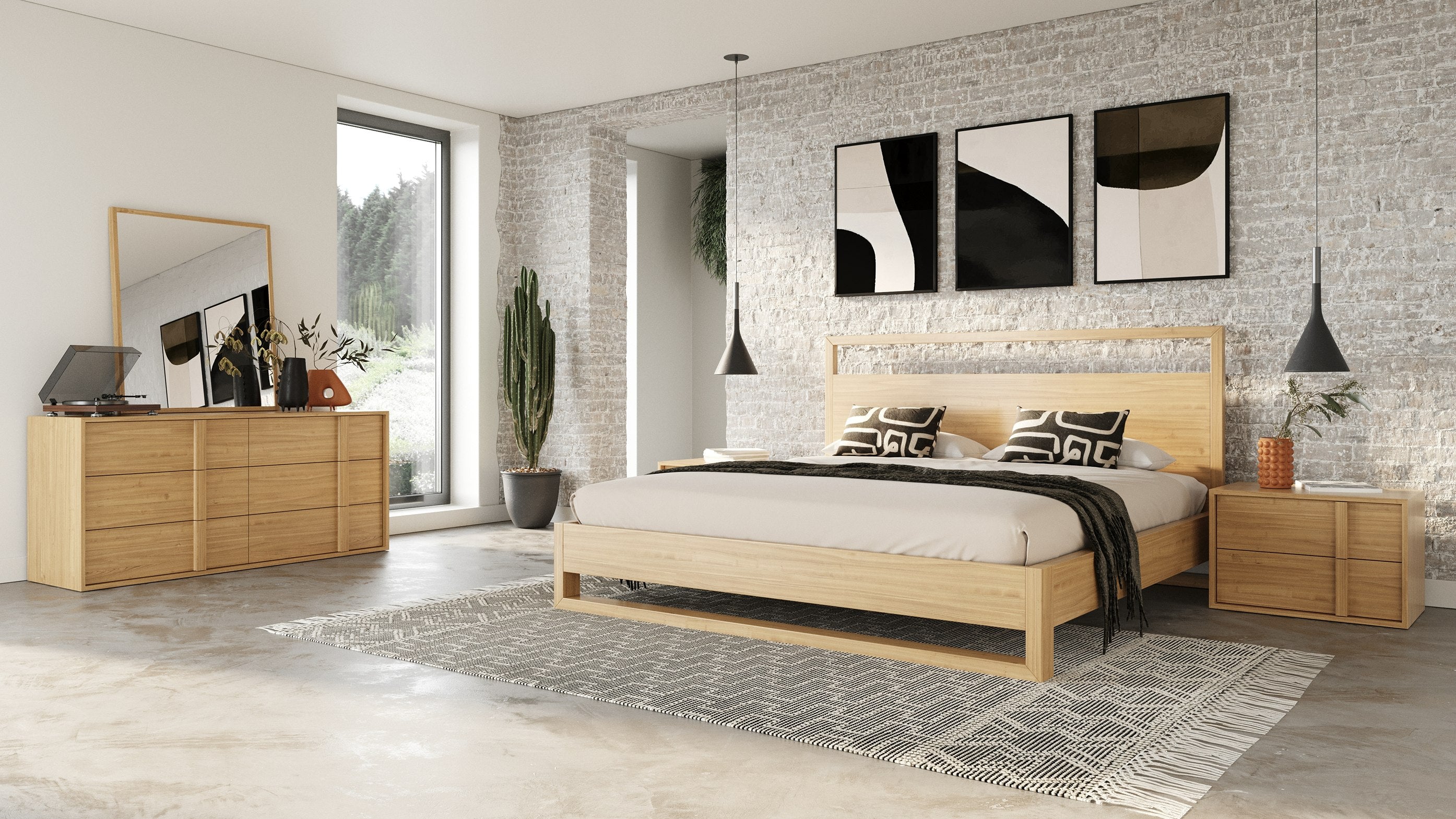 Nova Domus Berlin Modern Natural Oak Bedroom Set Model VGMA-BR-92-SET-NAT