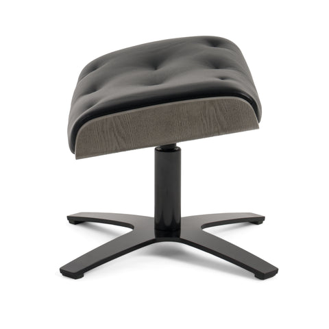 Modrest Nowak Modern Black Lounge Chair & Ottoman Set Model VGKK-A938-BLK-SET