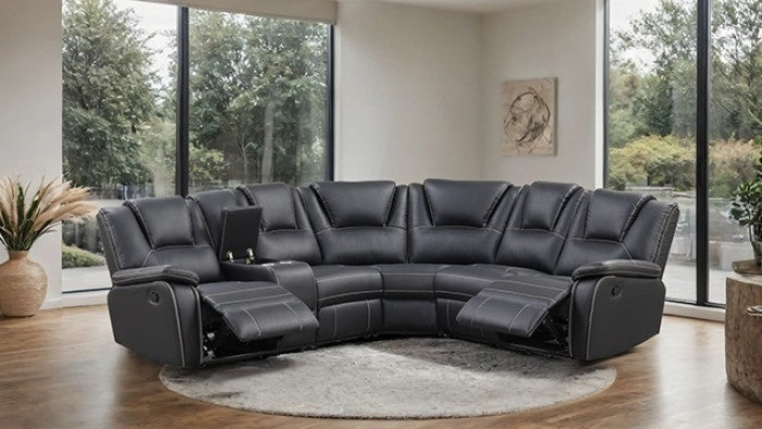 Gelasia Sofa Model Nx6016Bk-Sect By Furniture Of America 
