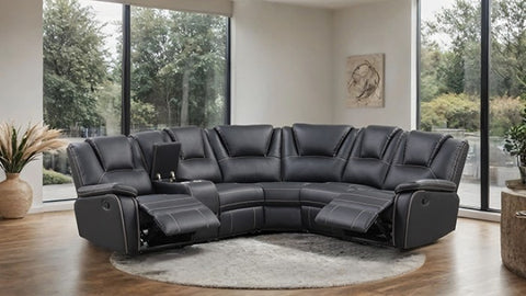 Gelasia Sofa Model Nx6016Bk-Sect By Furniture Of America 