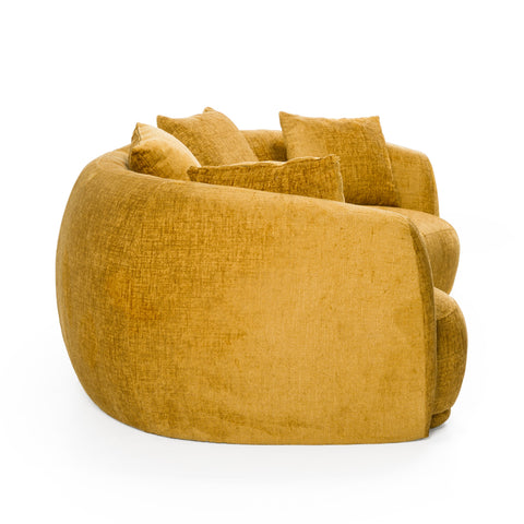 Divani Casa Oakland Modern Mustard Fabric 4 Seat Sofa Model VGDW-DS1017