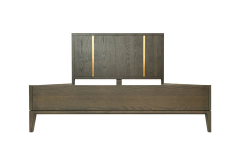 Modrest Oakley Mid Century Eastern King Size Dark Brown Bed Model VGWDLCY-QB05-USA-OA-BED-EK