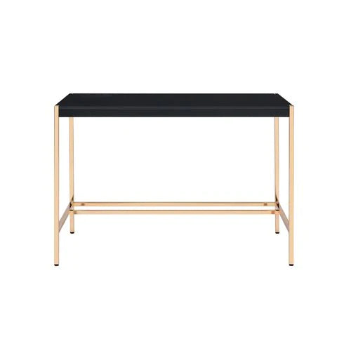 Midriaks Black & Gold Finish Writing Desk Model OF00021 By ACME Furniture