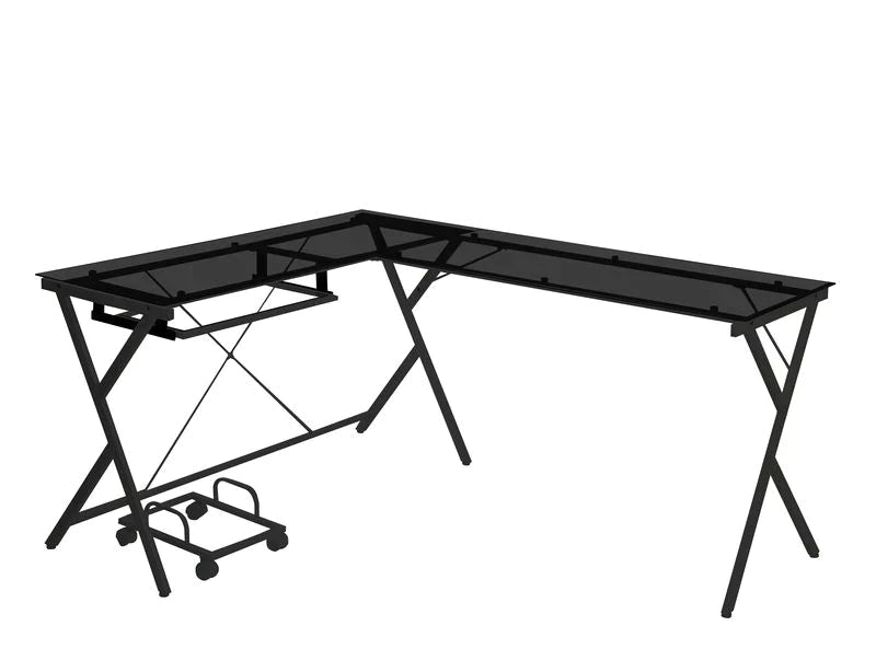 Dazenus Black Glass & Black Finish Desk Model OF00046 By ACME Furniture