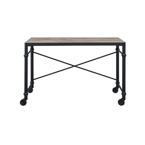 Oklarth Rustic Oak & Black Finish Writing Desk Model OF00103 By ACME Furniture