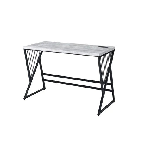Collick Weathered Gray & Black Finish Writing Desk Model OF00110 By ACME Furniture