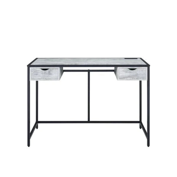 Wearn Weathered Gray & Black Finish Writing Desk Model OF00113 By ACME Furniture