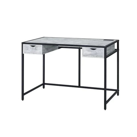 Wearn Weathered Gray & Black Finish Writing Desk Model OF00113 By ACME Furniture