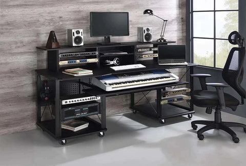 Megara Black Finish Music Desk Model OF00987 By ACME Furniture