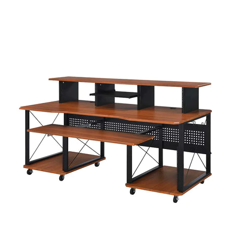 Megara Cherry & Black Finish Music Desk Model OF00988 By ACME Furniture