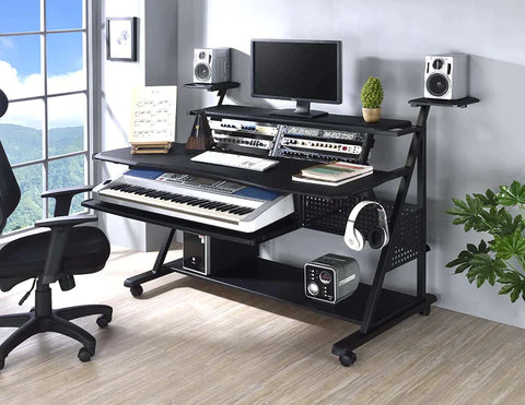 Willow Black Finish Music Desk Model OF00989 By ACME Furniture