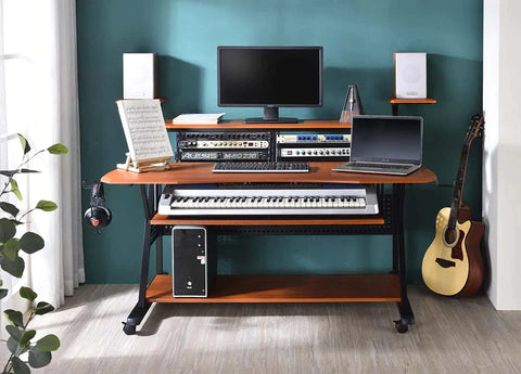 Willow Cherry & Black Finish Music Desk Model OF00990 By ACME Furniture