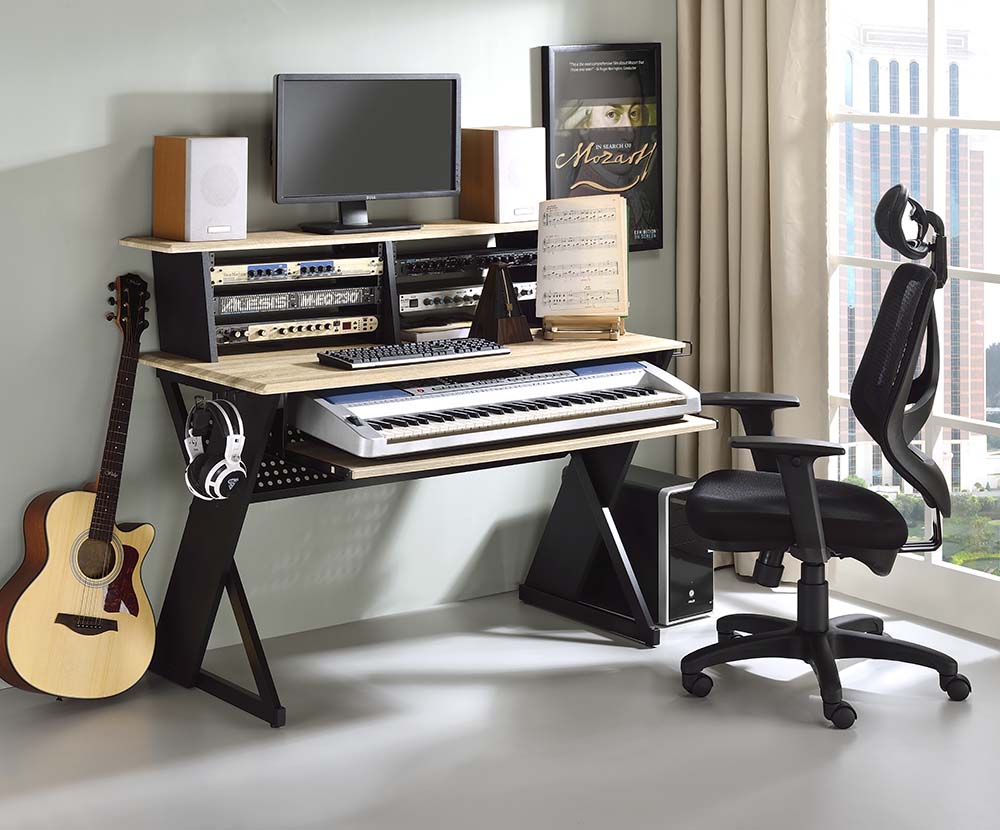 ACME Annette Natural & Black Finish Annette Music Desk Model OF00992