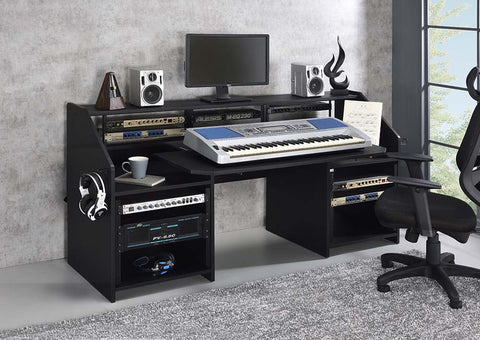 Annette Black Finish Music Desk Model OF00993 By ACME Furniture